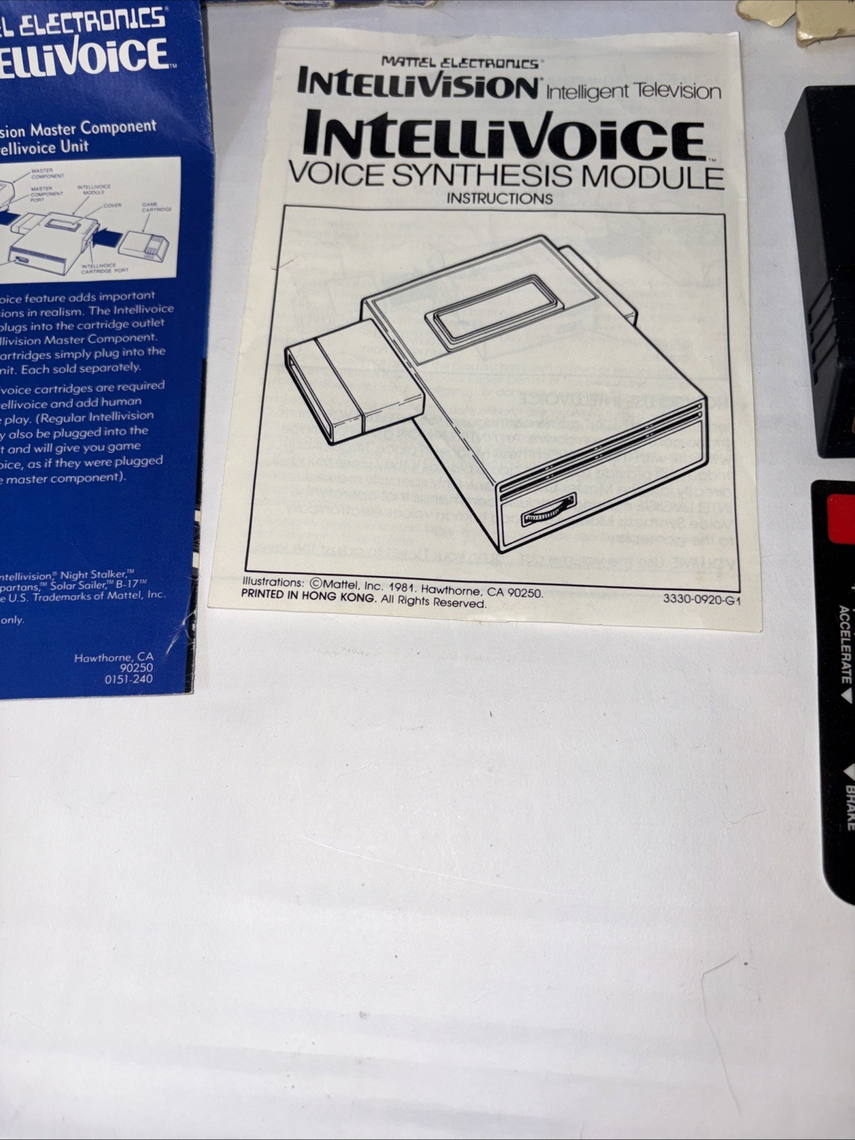 Mattel Intellivision Intellivoice Voice Synthesis Module Boxed Tested W/ Tron
