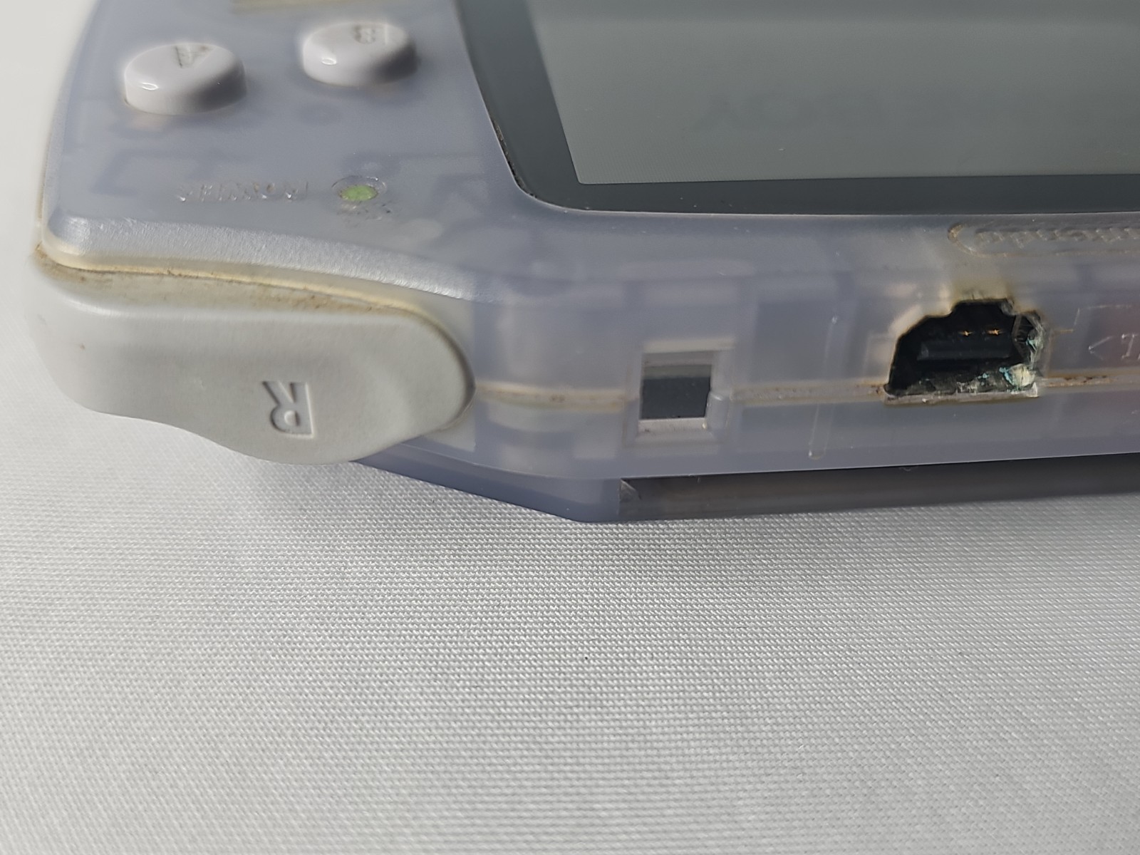 Nintendo Game Boy Advance Handheld Gaming Console Clear Glacier Gray | AGB-001