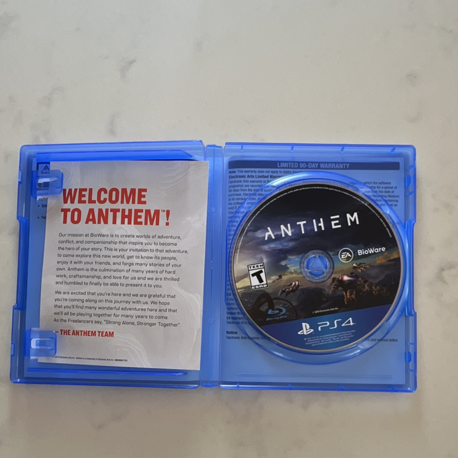 Electronic Arts Anthem PS4 Action Role Playing Multiplayer Manual Included 2019