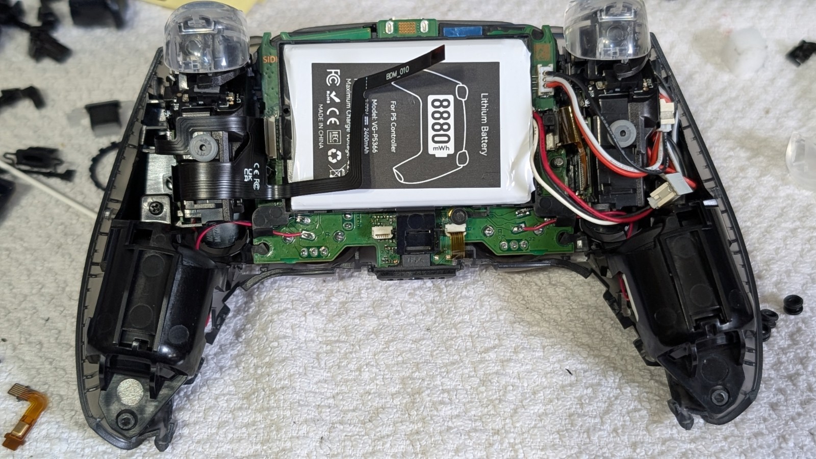 Sony PS5 Dualsense Wireless Controller Modded With TMR/Clicky Buttons And LEDs