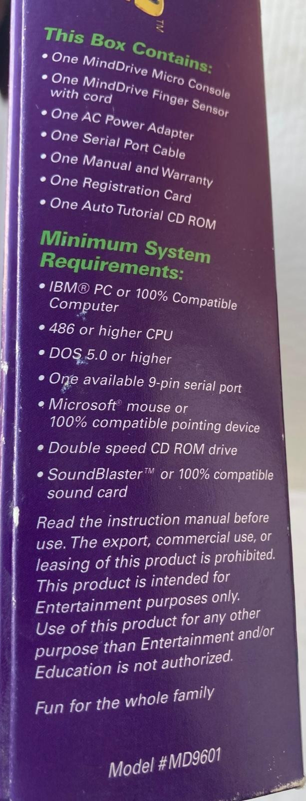 MindDrive -First computer product operated by Human thought -preowned -unit only