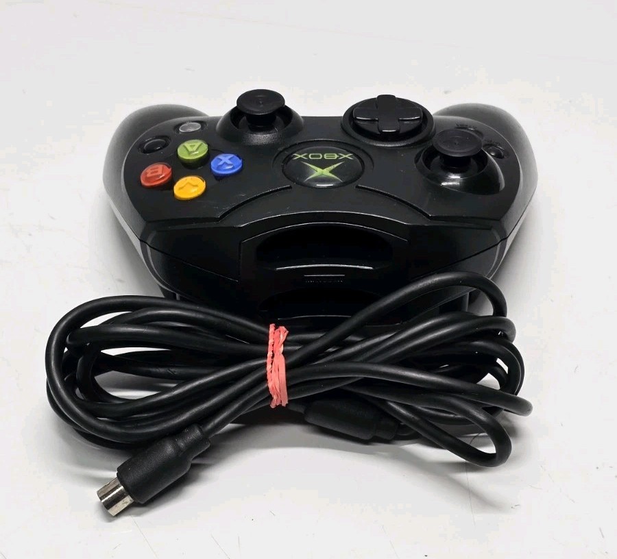 Microsoft Original Xbox Controller S Black Wired OEM Gamepad Console Accessories