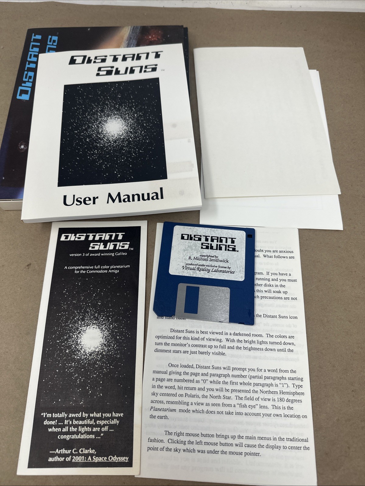 DISTANT SUNS COMMODORE AMIGA COMPLETE 100% EXCELLENT SIMULATION BIG BOX