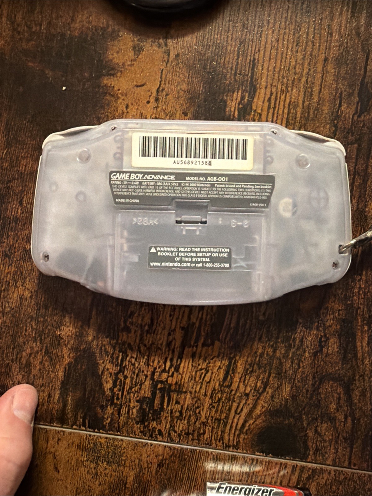 Nintendo Game Boy Advance Console System – Clear Glacier-WORKS PERFECT 👌 🔥❤️🔥