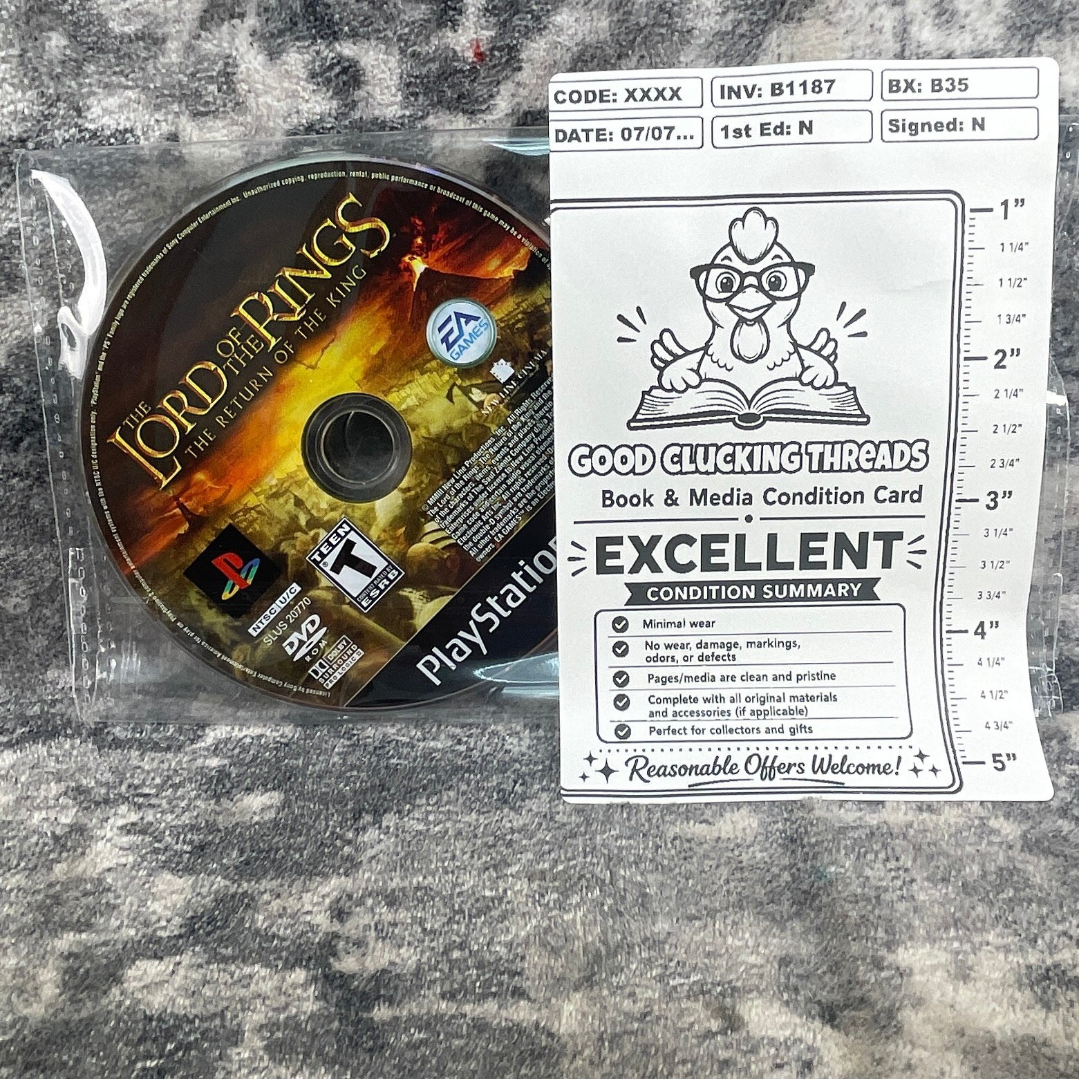 Lord of the Rings Return of the King PS2 PlayStation 2 EA 2003 Hack and Slash