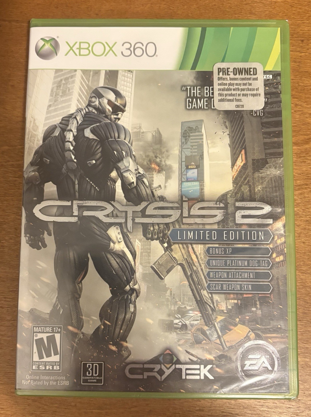 Crysis 2 Limited Edition- XBOX 360 (SEALED/NEW)