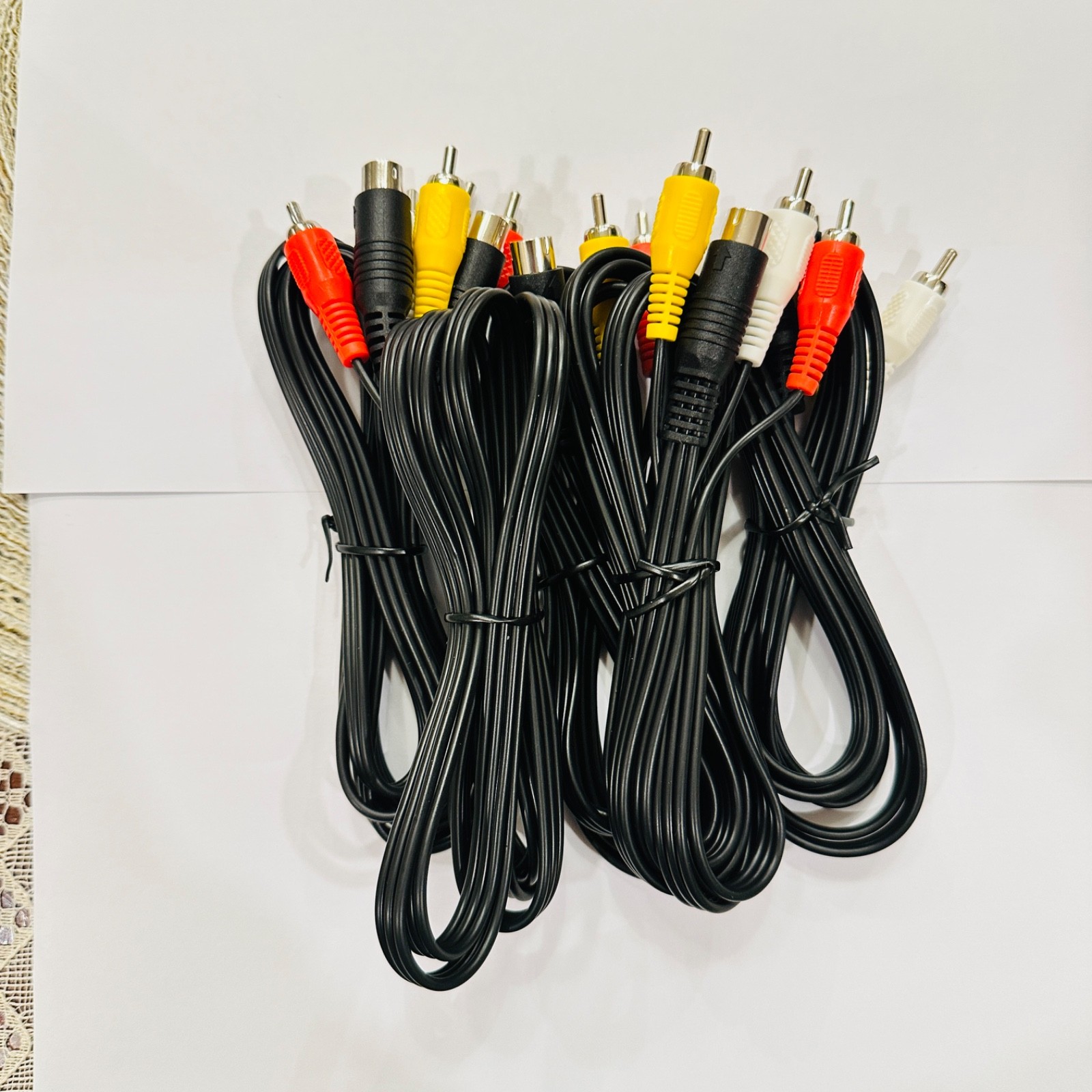 RCA AV Composite Audio Video Cable Connection Cord For Sega Genesis 2 & 3 , 6FT.