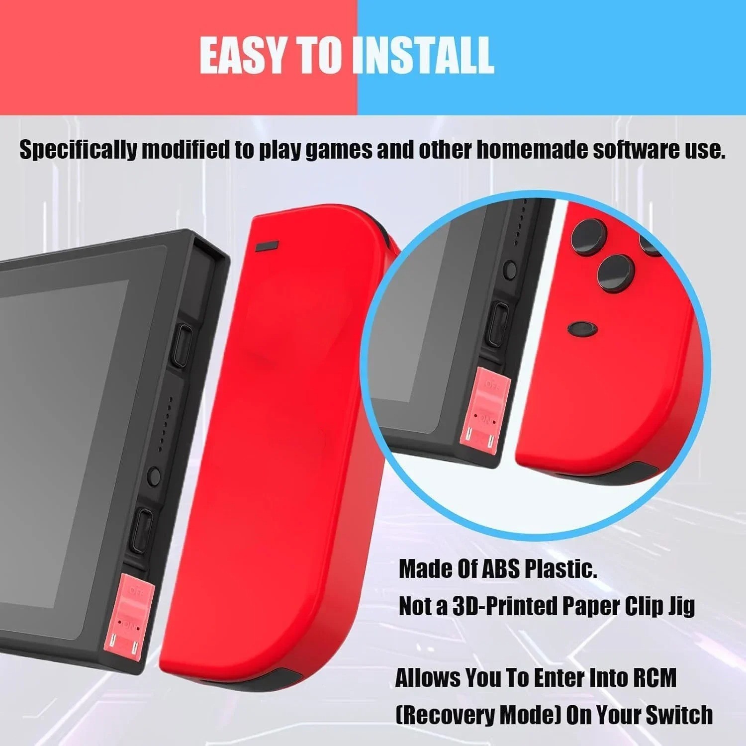 3-1RED RCM Tool Clip Short Circuit Jig For Nintendo Switch Loader Recovery Mode