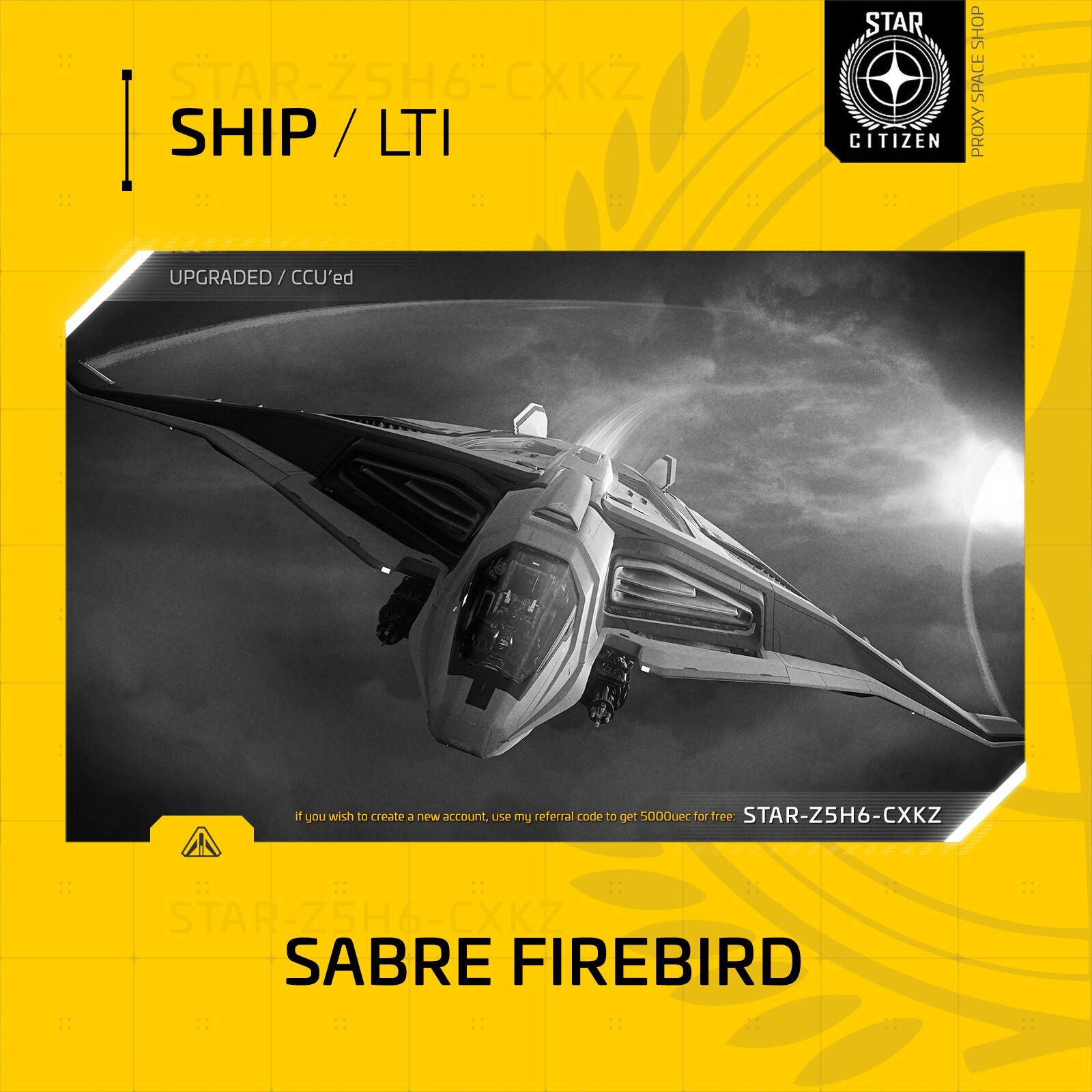 Star Citizen – AEGIS SABRE FIREBIRD – LTI – (Lifetime Insurance)