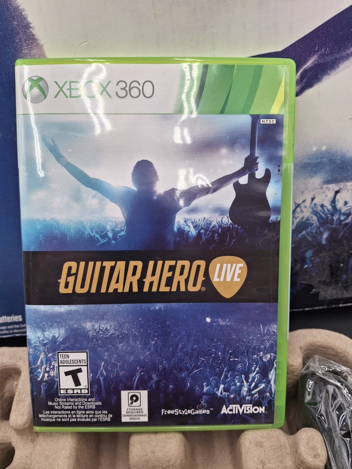 X BOX 360 GUITAR HERO LIVE OPEN BOX WITH SEALED GAME AND GUITAR NEW OPEN BOX