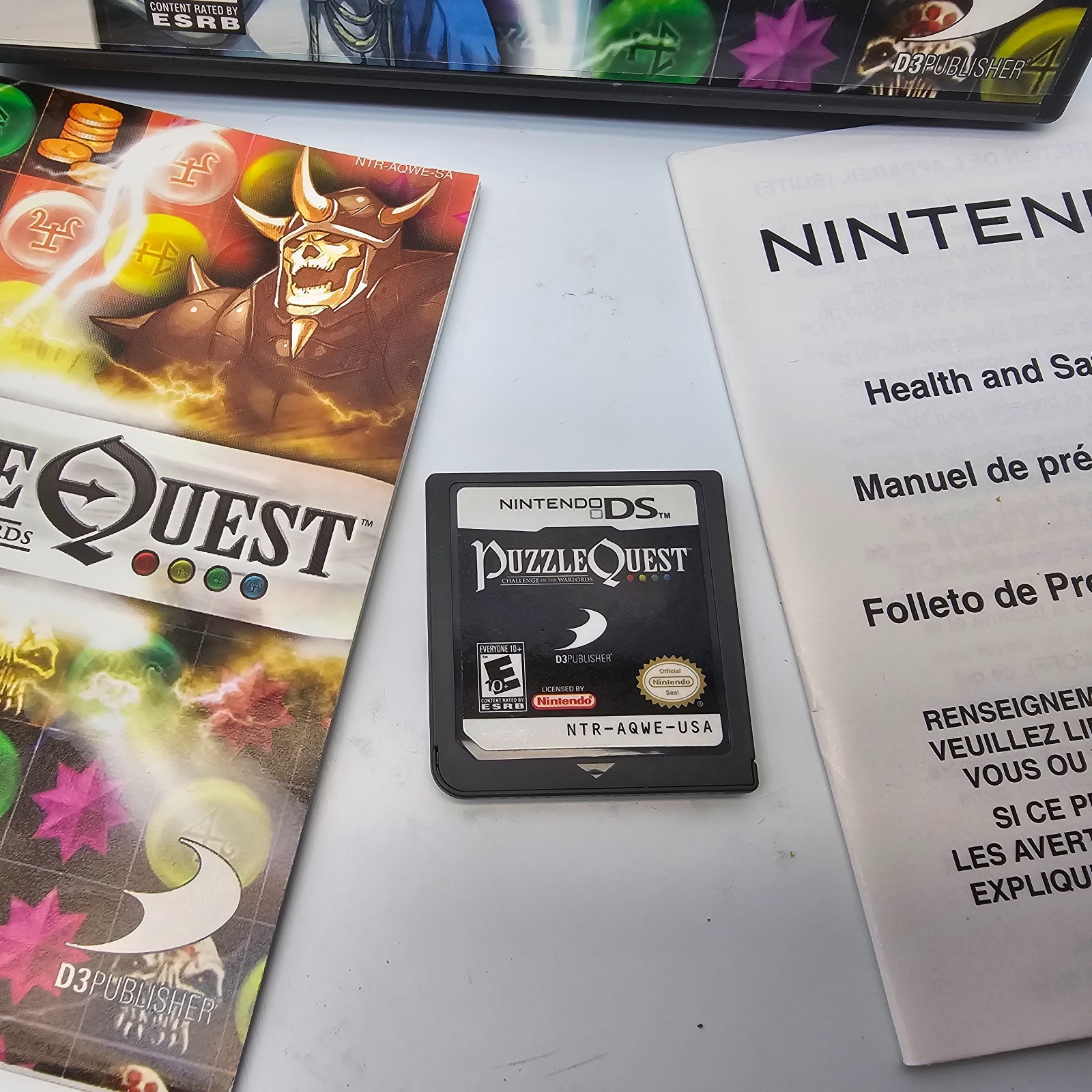 Puzzle Quest: Challenge of the Warlords (Nintendo DS, 2007) CIB w/ Manual