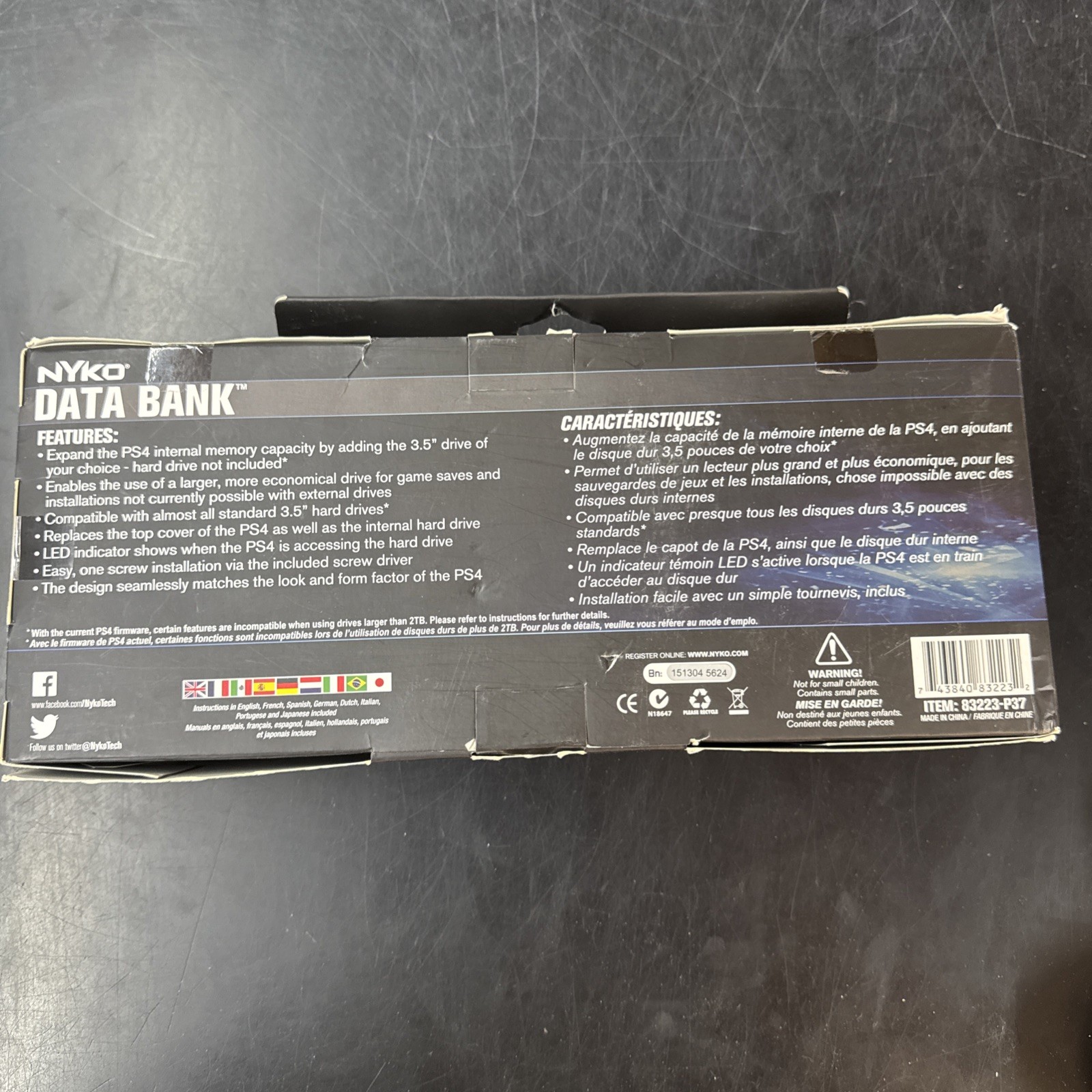 Nyko Data Bank PlayStation 4 Modular Storage Extension Sealed