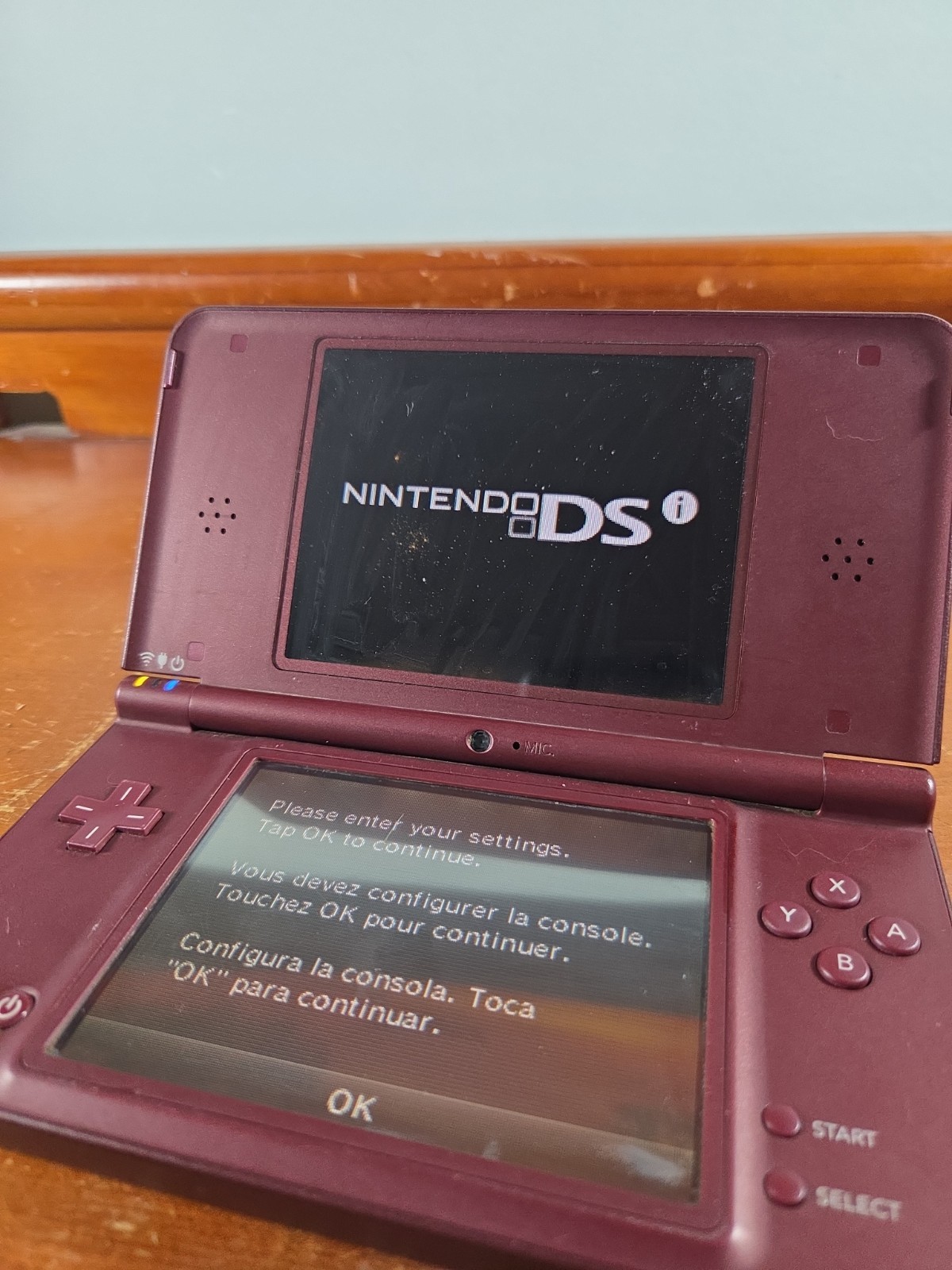 Nintendo DSi XL DS Burgundy Wine Red Console System Tested Read