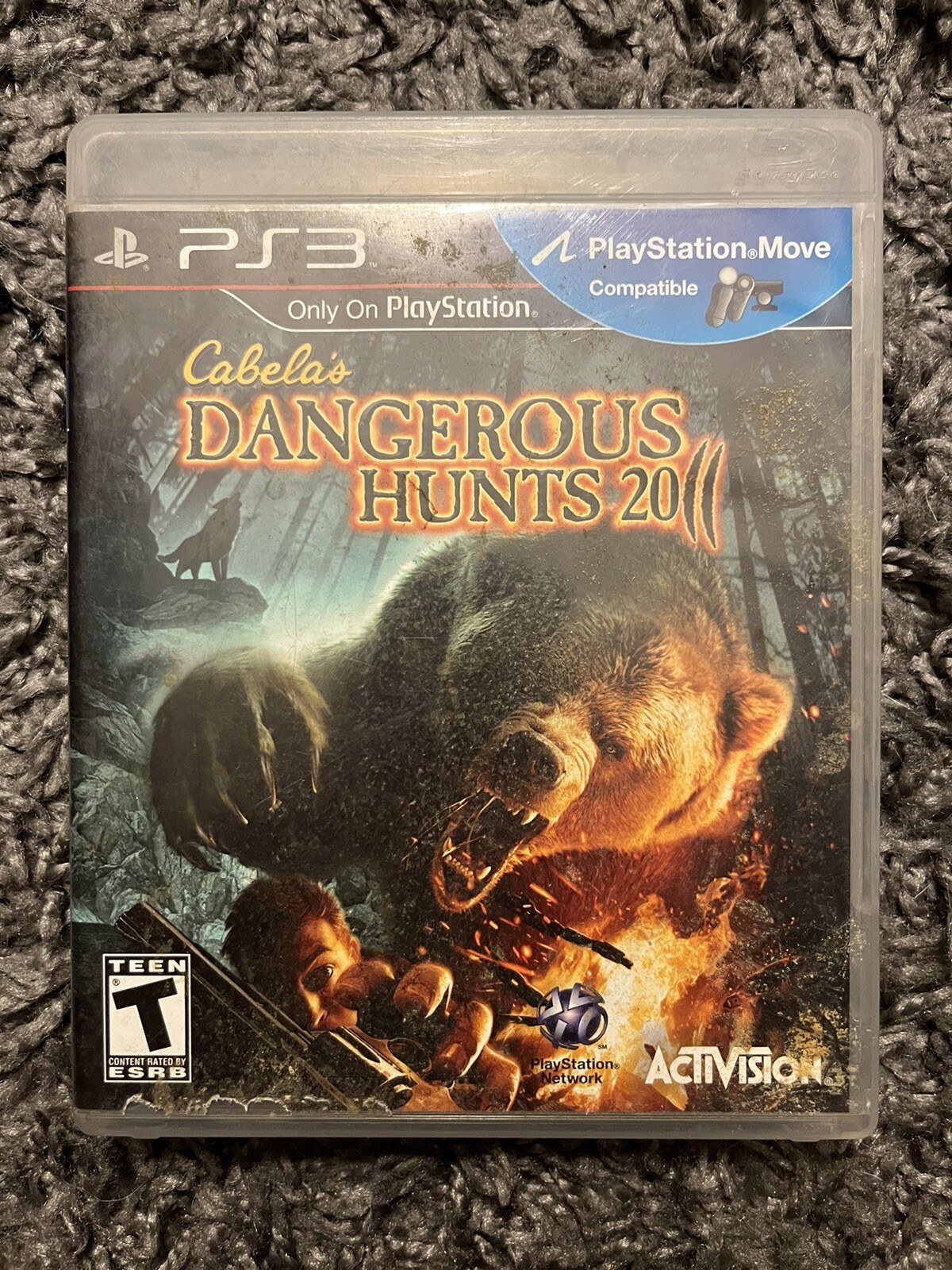 Cabelas Dangerous Hunts 2011 MINT DISC PlayStation 3 PS3 Complete 3D Glasses USB