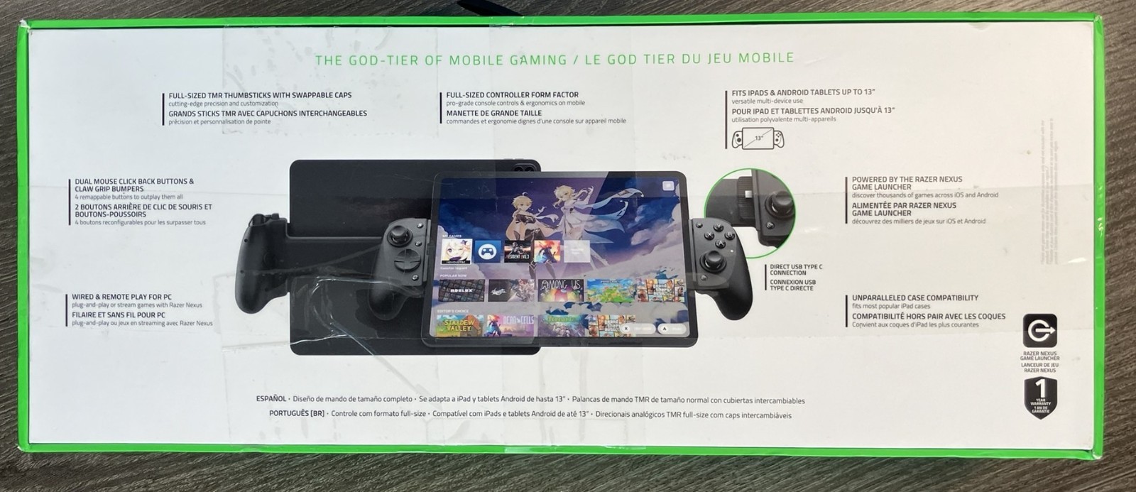 Razer Kishi V3 Pro XL Gaming Controller for iPad & Android Tablets up to 13″