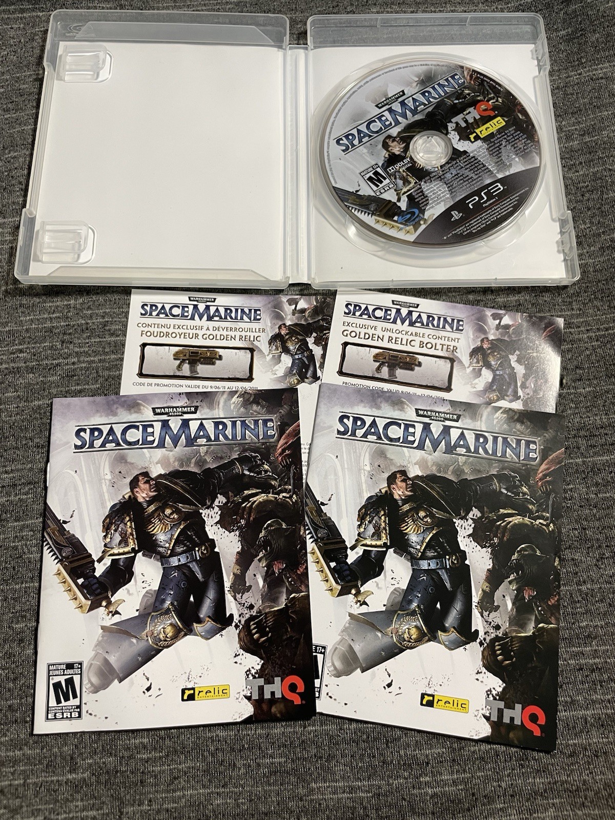 Warhammer 40,000: Space Marine (PlayStation 3 PS3, 2011) Complete CIB – TESTED