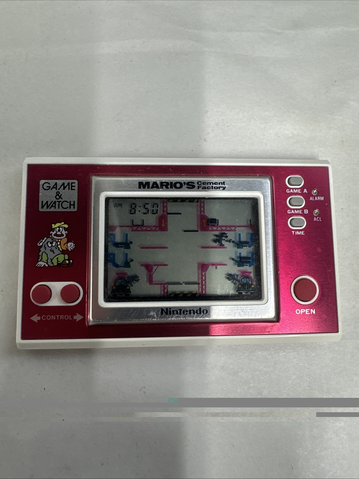 Nintendo Game and Watch Mario’s Cement Factory ML-102, 1983 Excellent Working