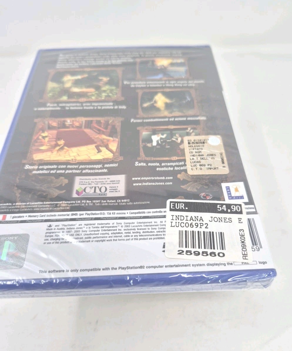 Indiana Jones and the Emperor’s Tomb – PlayStation 2 – PAL Italy Edition- New