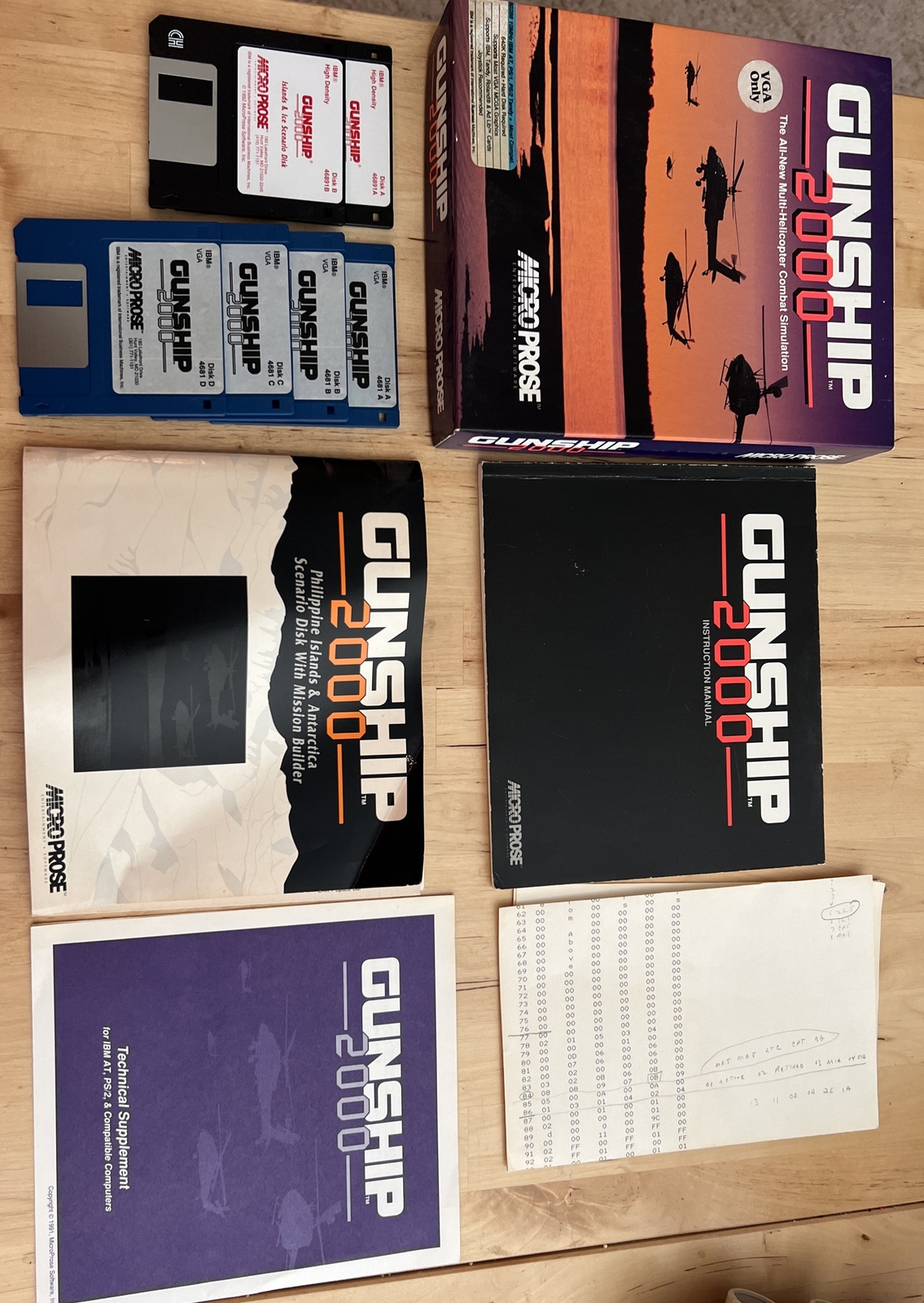 Gunship 2000 Helicopter Simulation MicroPose SEE PICS
