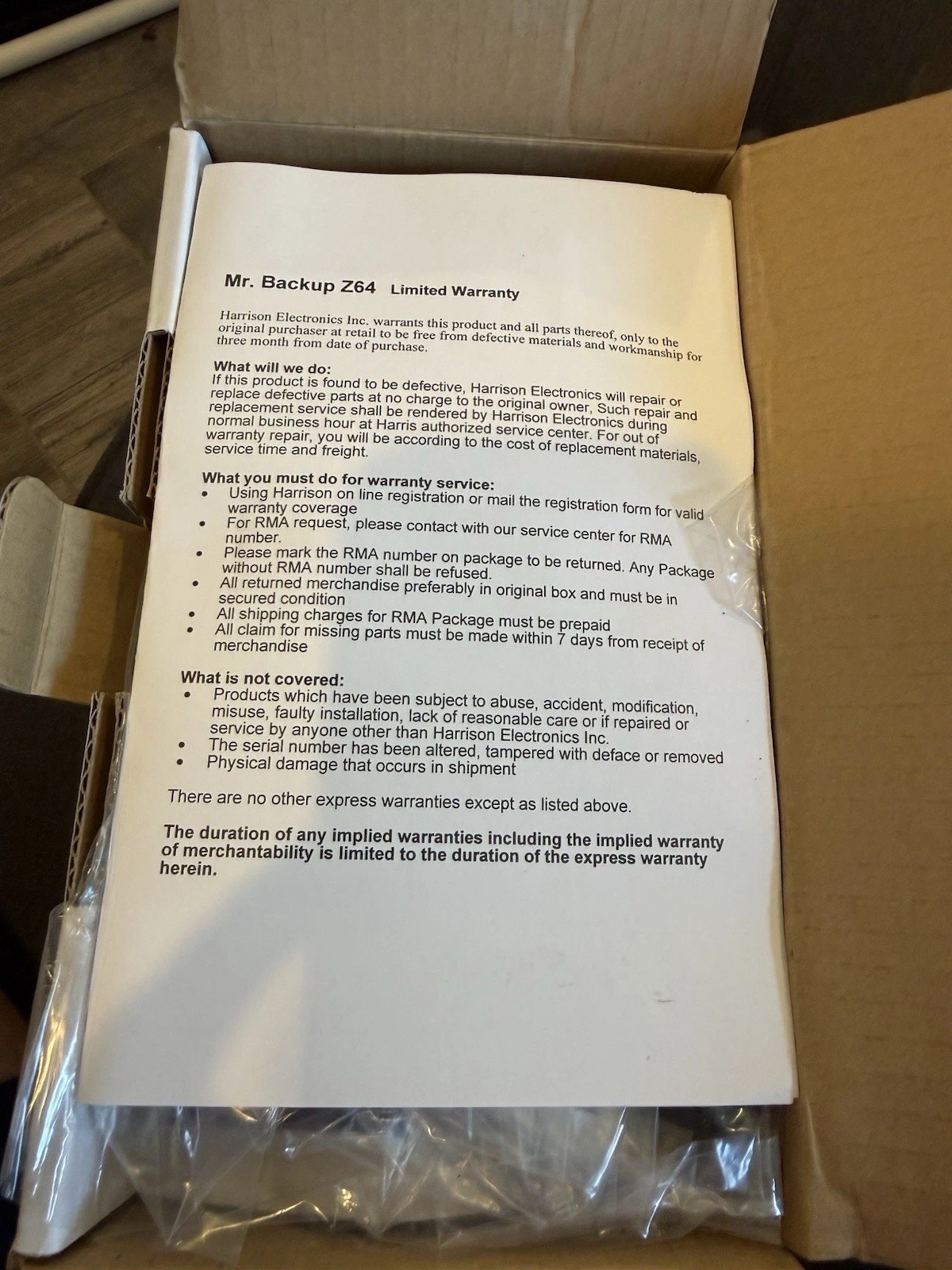 Mr. Backup Z64 V2.16C – Complete in Box – 256MB RAM – Rare N64 Backup Unit