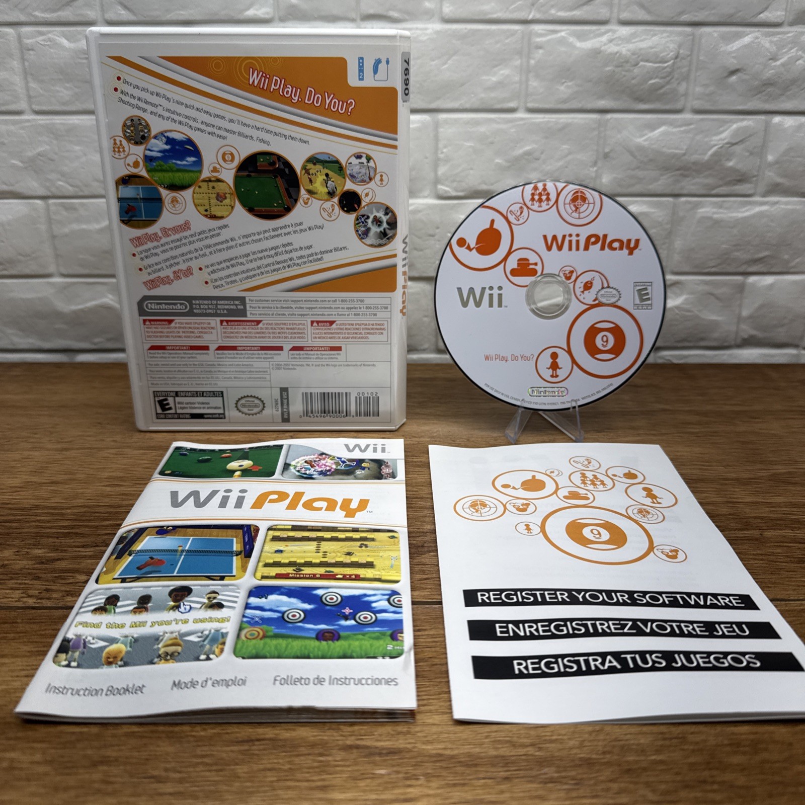 Wii Play (Nintendo Wii, 2007) CIB Tested Working Free Shipping