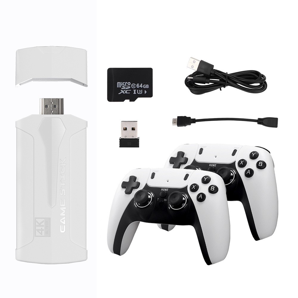 M8 PLUS 4K Retro Game Console Dual Controller USB TV Game Stick 32GB 64GB 128GB