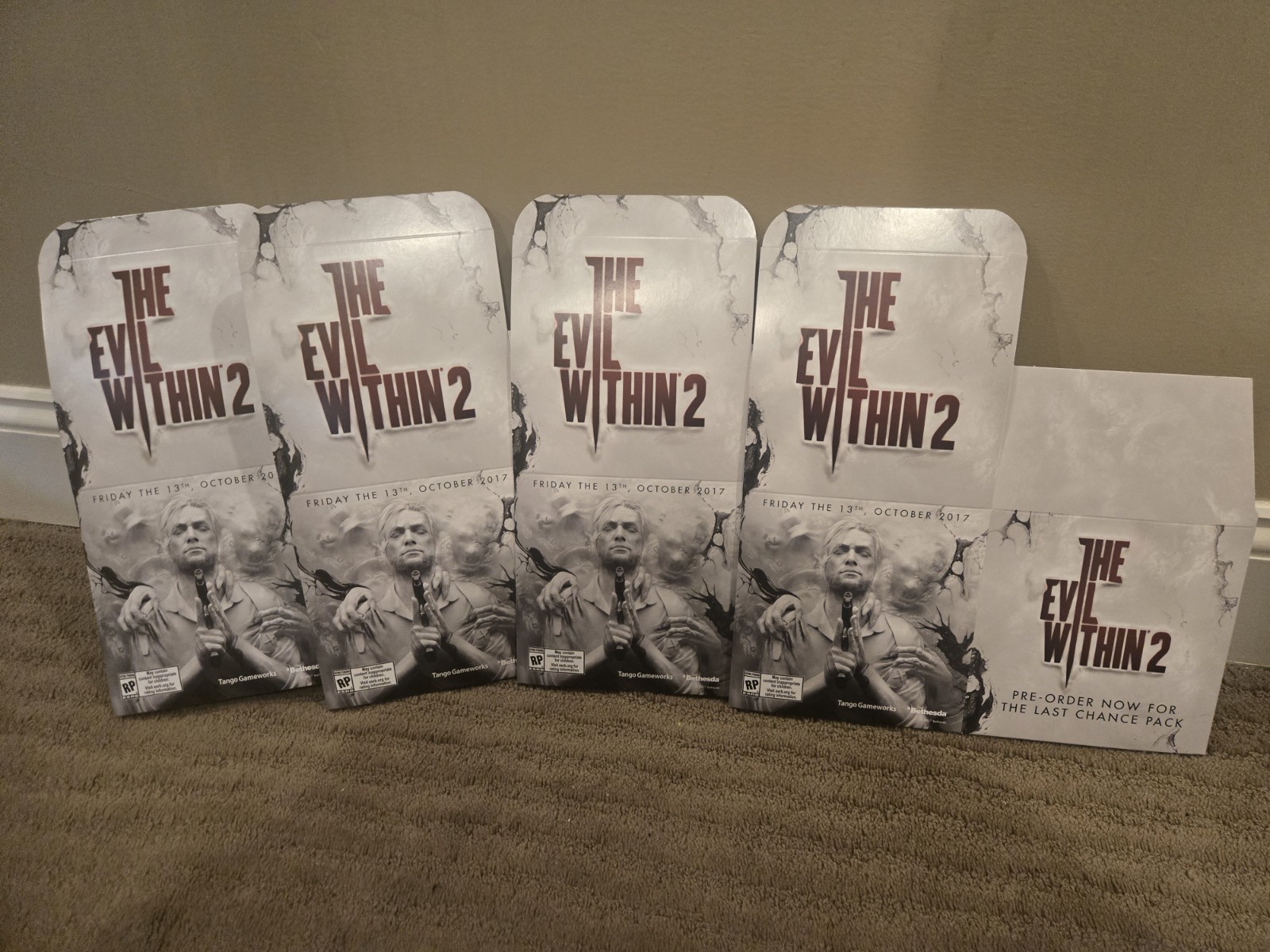 RARE The Evil Within 2 Promo Display Box With Standees