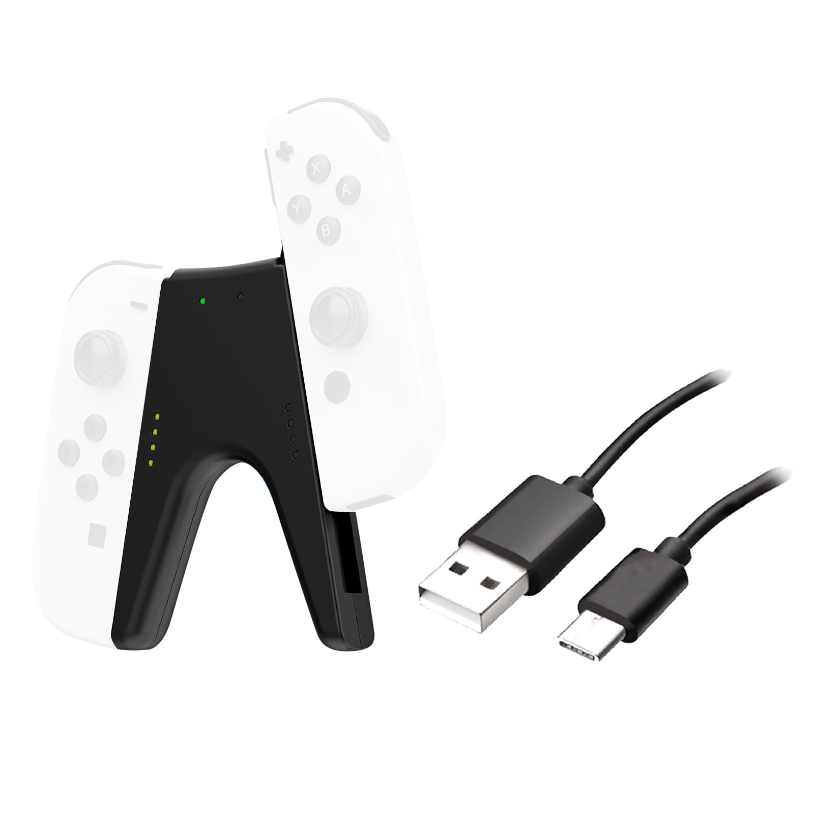 For Nintendo Switch JoyCon Bridge V shaped Handle Holder Charging Grip Dock ABS