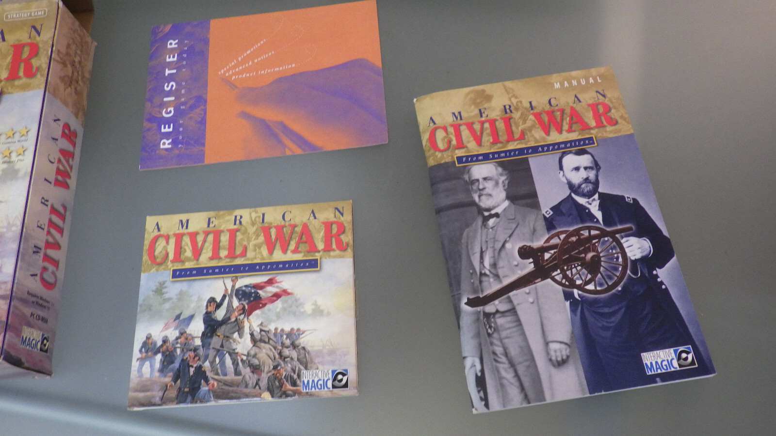 Vtg 1997 Video PC Game AMERICAN CIVIL WAR Big Box Interactive Magic CD-ROM *CIB