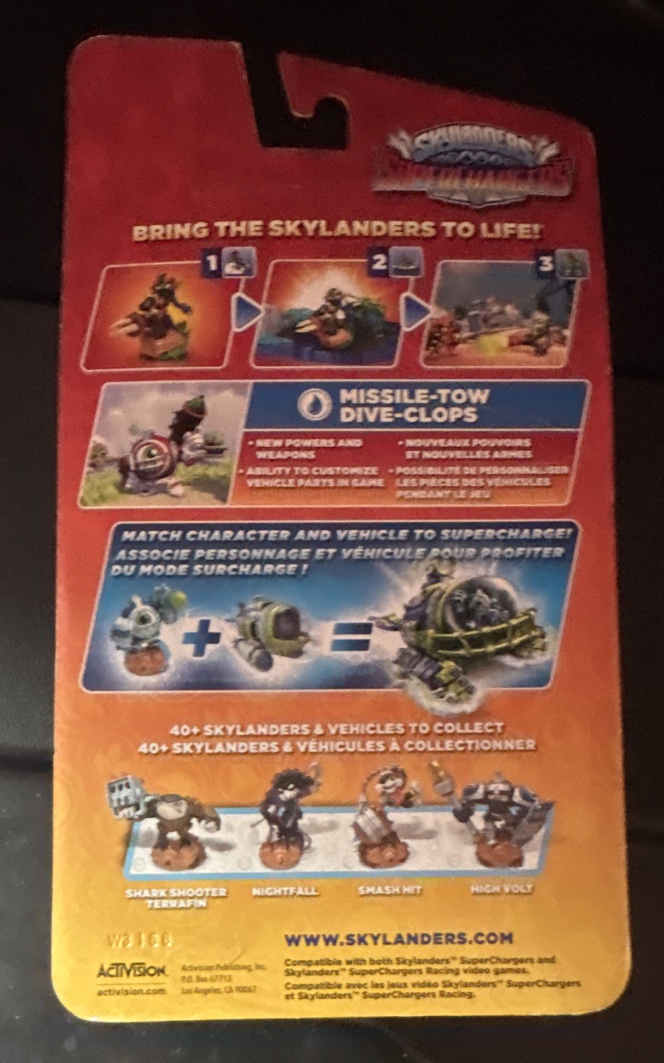 Activision Skylanders SuperChargers Missile-Tow Dive-Clops Water Figure 2015 NIB