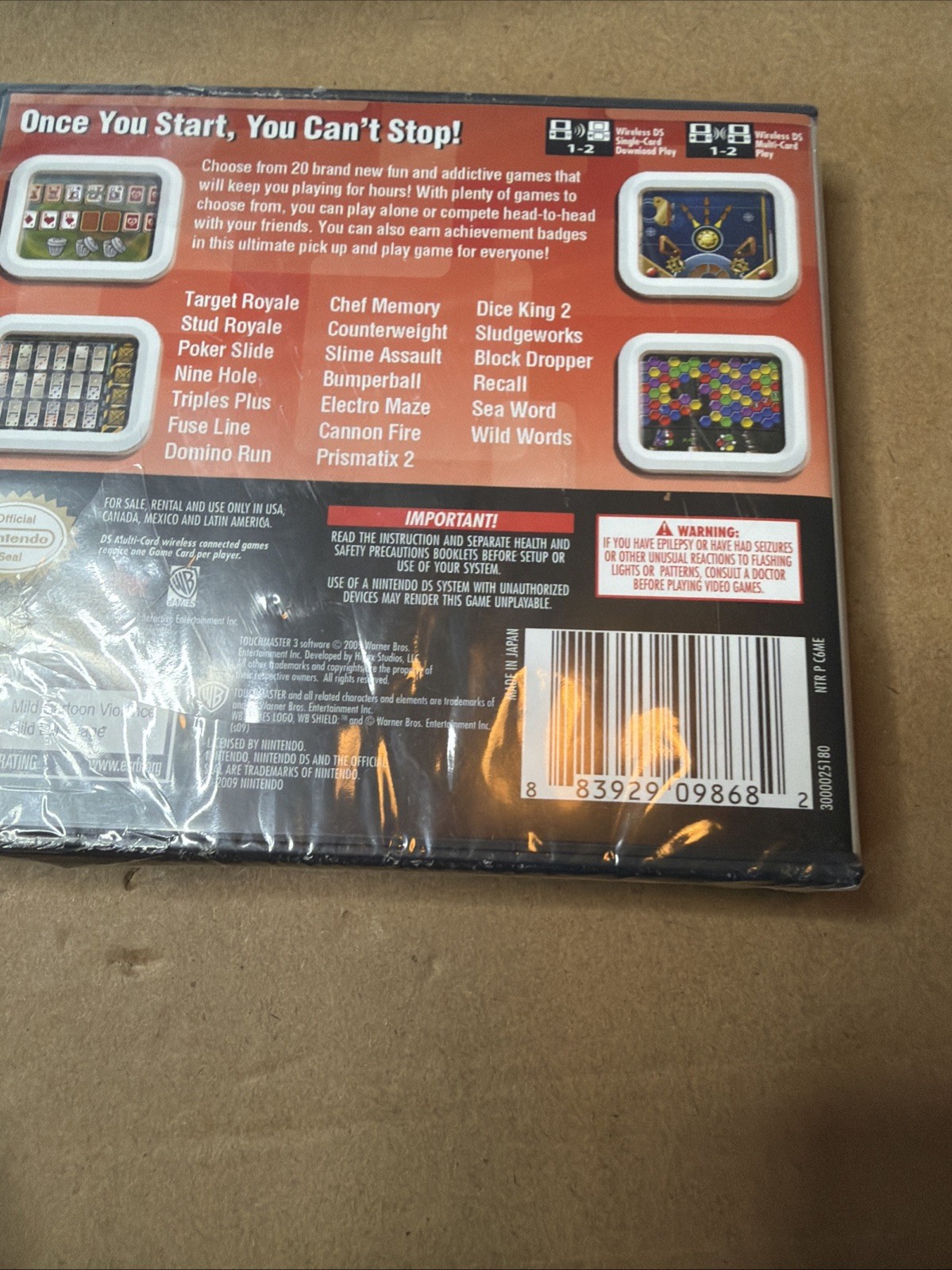 Nintendo Touchmaster 3 Game Ds Touch Master SEALED NEW