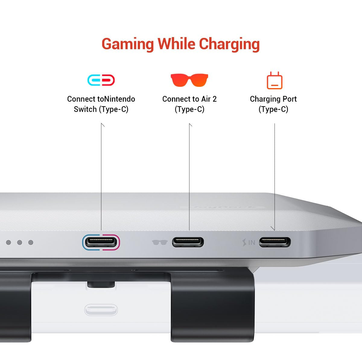 Joydock for Switch/Switch 2 – with 5000 Mah 5V/3A Flash Rechargeable Extended Ba