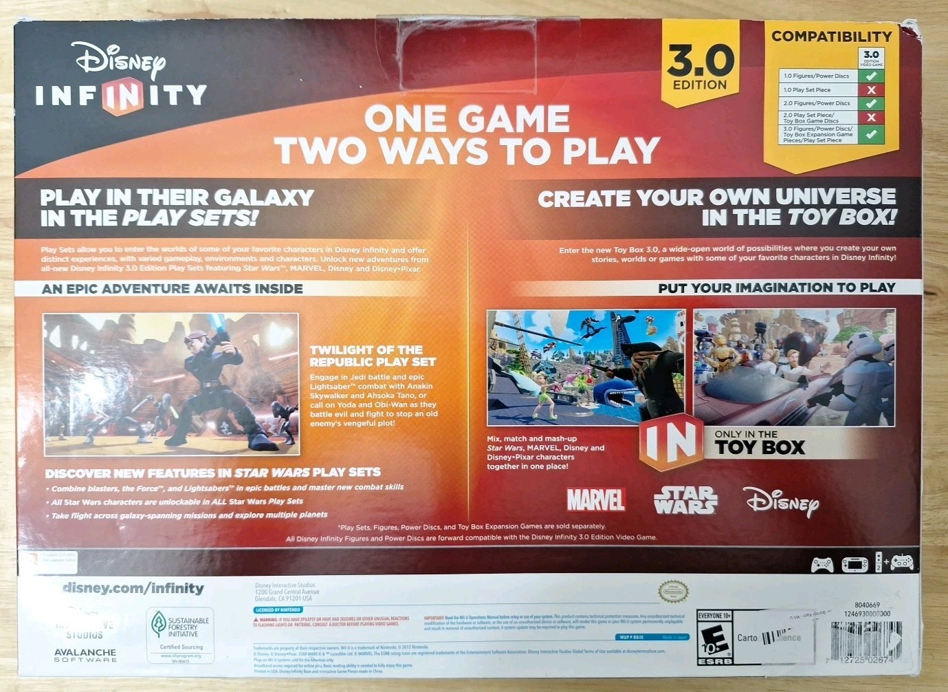 Nintendo WII U Disney Infinity STAR WARS 3.0 Starter Pack Game NEW