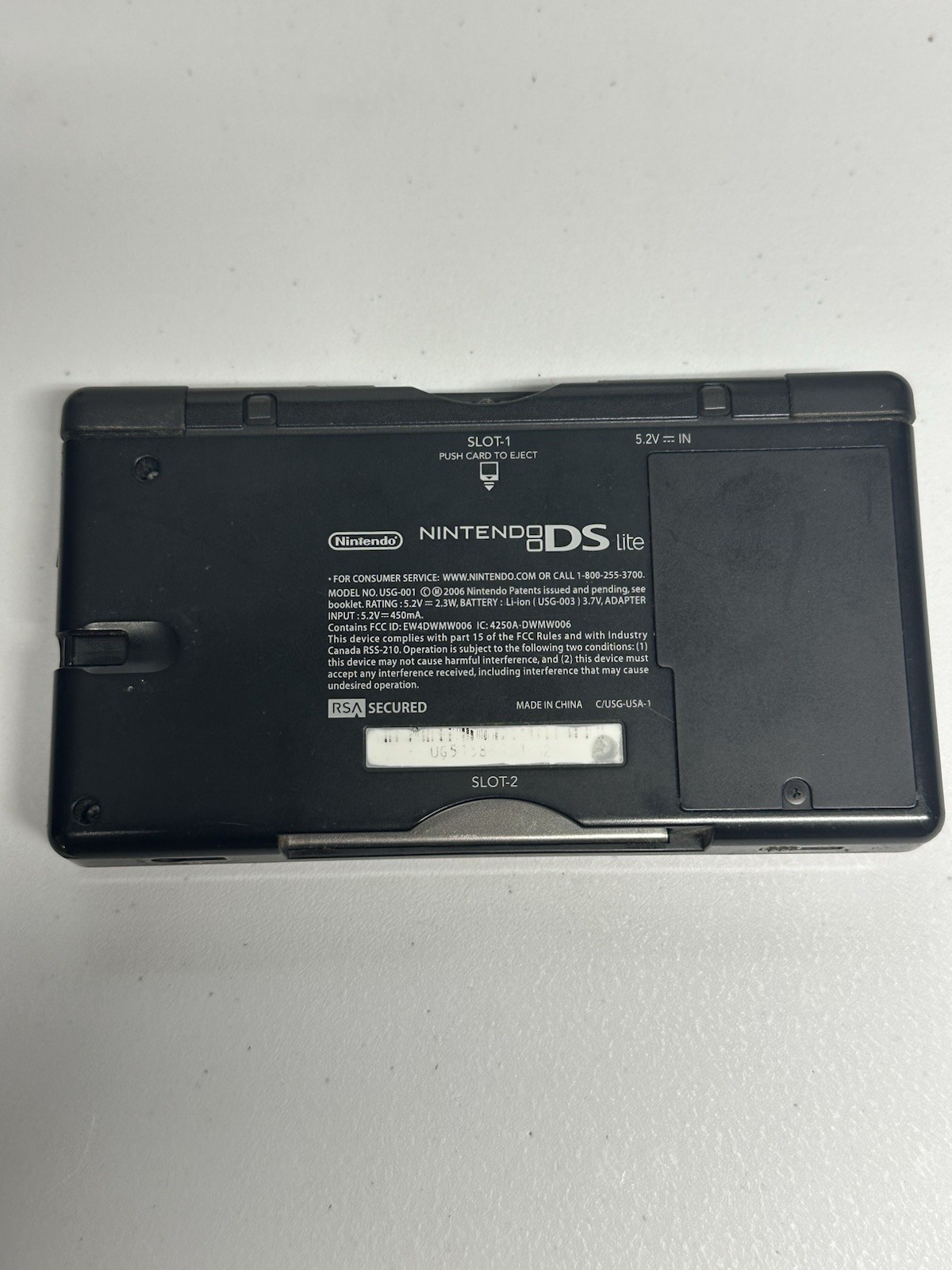 Nintendo DS Lite USG-001 Crimson Red Bad Hinge Tested And Working