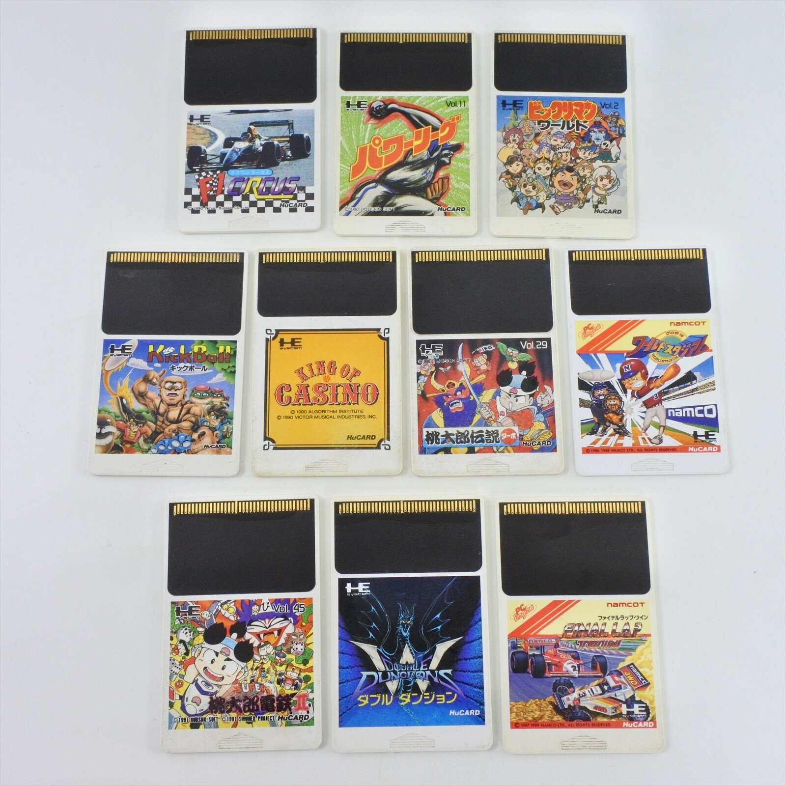 Lot of 10 PC Engine Hu Card Only “Tested” Ref 6012 Grafx