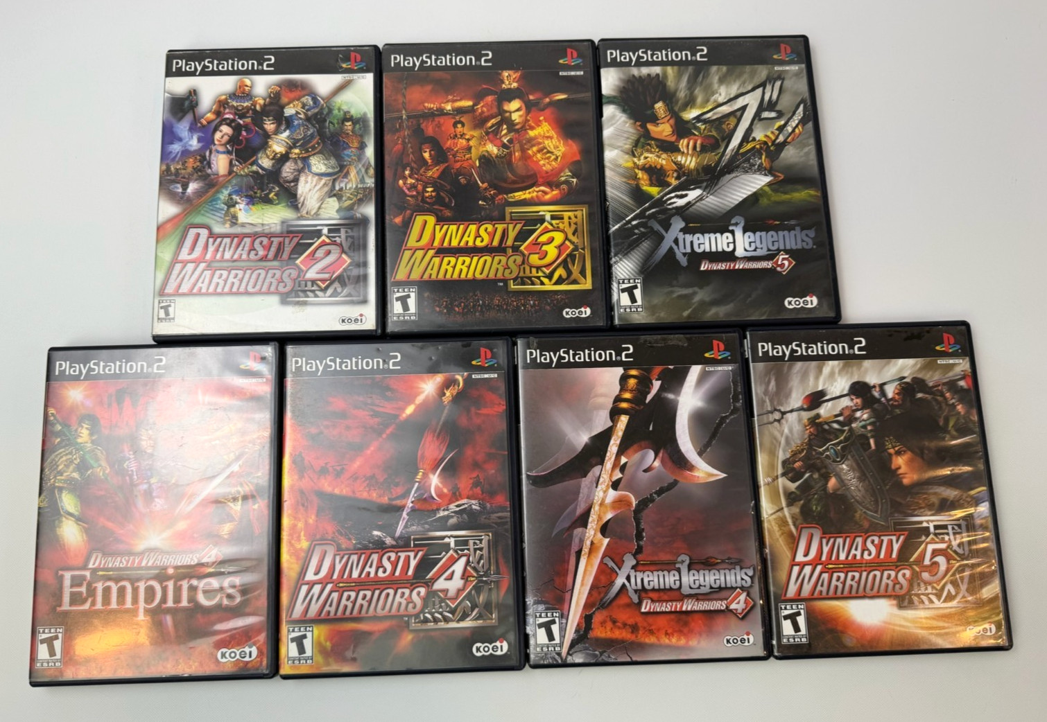 7 Dynasty Warriors PlayStation 2 ps2 Games: 2,3,4,5 + 4,5 Xtreme, 4 Empires