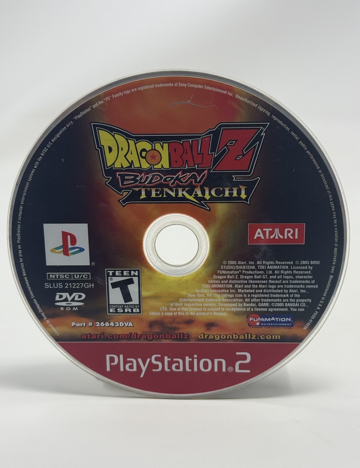 Dragon Ball Z Budokai Tenkaichi PS2 PlayStation 2 Mint Disc Only Tested Working