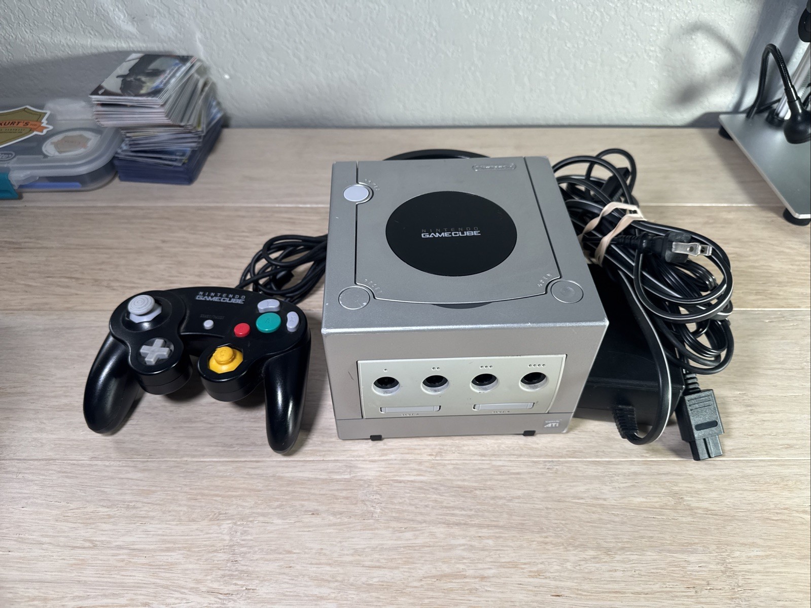 Nintendo Gamecube Platinum Silver DOL-101 USA Console System W/ Controller