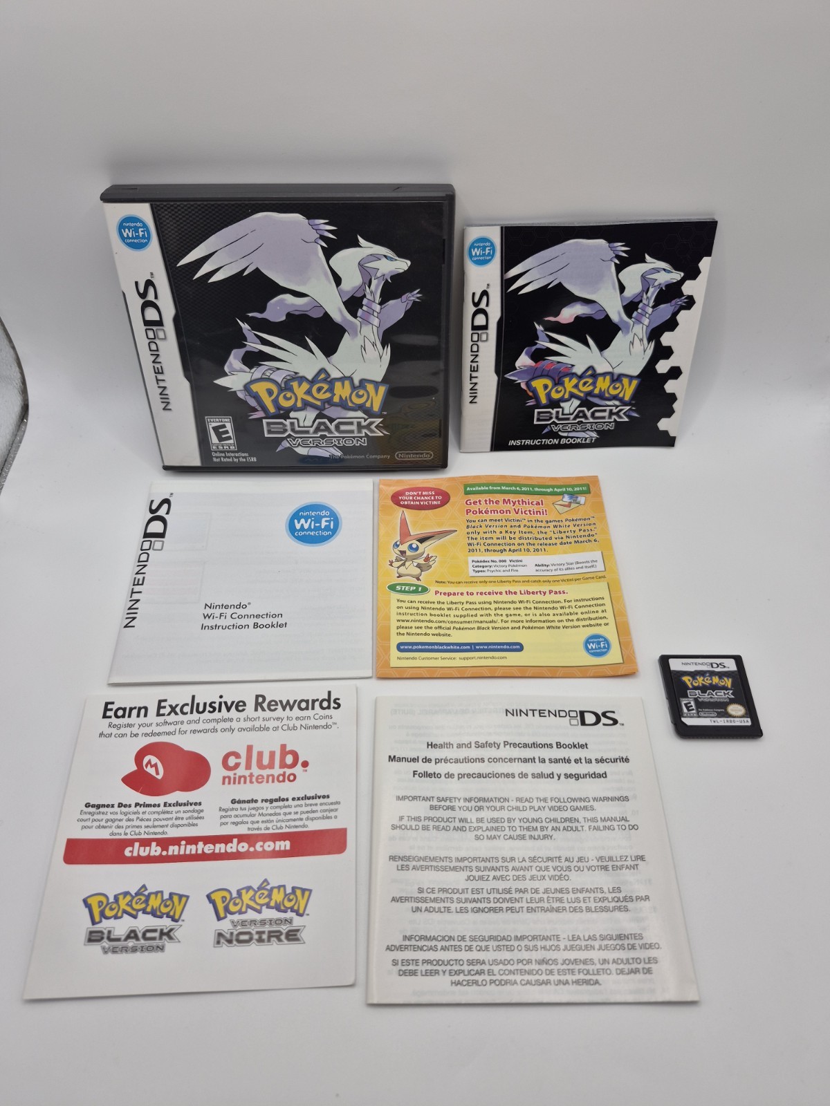 Pokemon: Black Version Authentic (Nintendo DS 2011) CIB Tested Authentic Insert