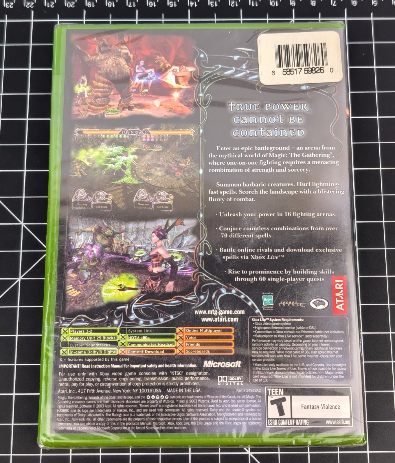 Magic: The Gathering MTG Battlegrounds Microsoft Xbox, 2003 New Factory Sealed