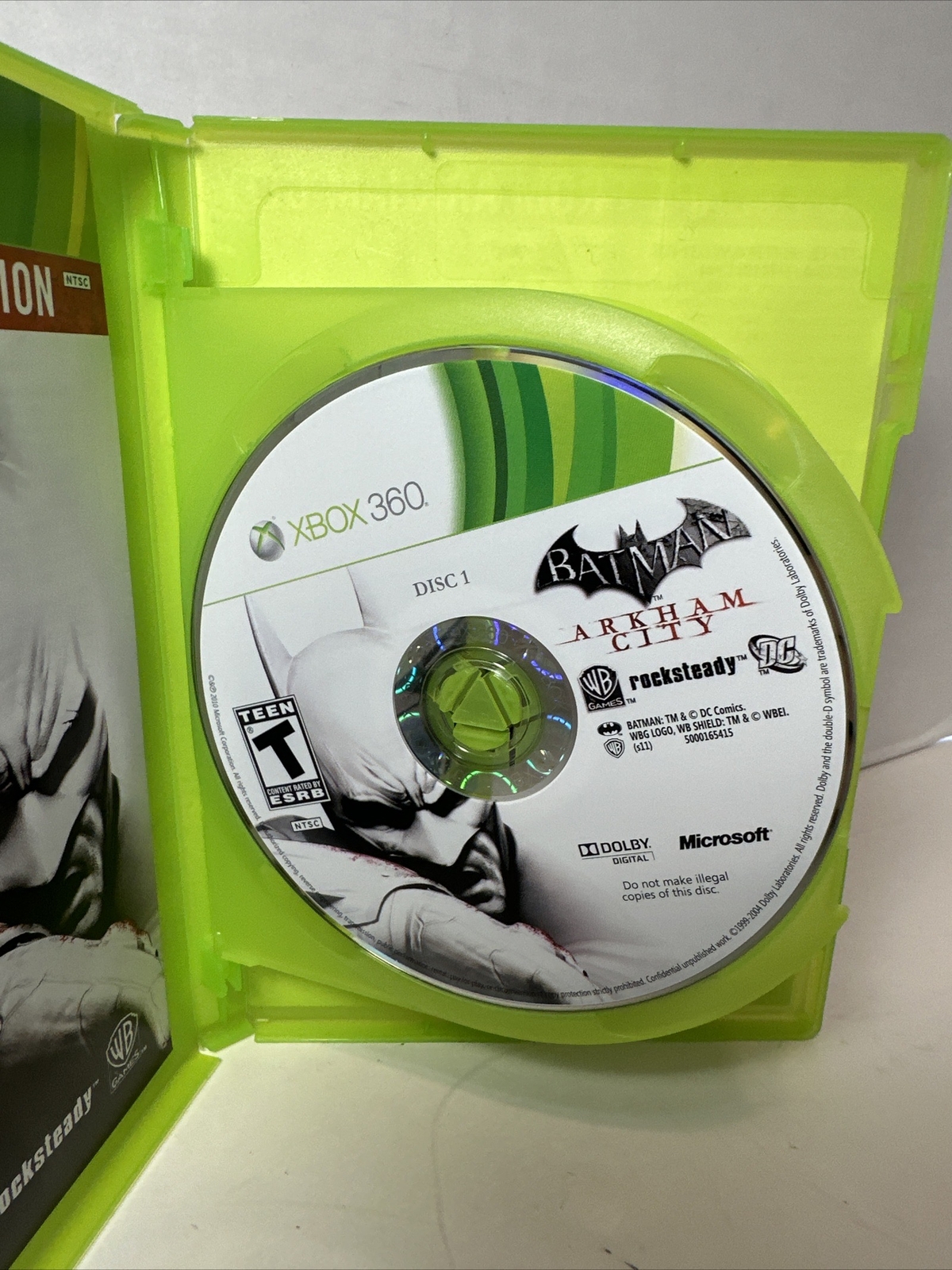 Batman: Arkham City Game of the Year Edition (Microsoft Xbox 360, 2012) No Book