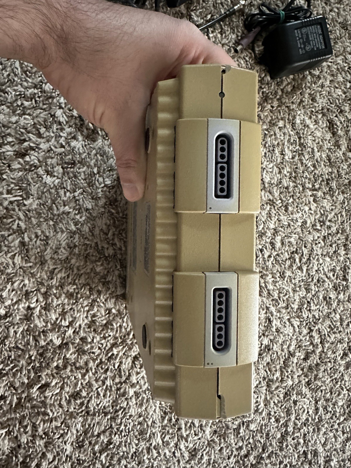 Yellowish Super Nintendo SNES Console Tested Working/GAME IS NOT INCLUDED