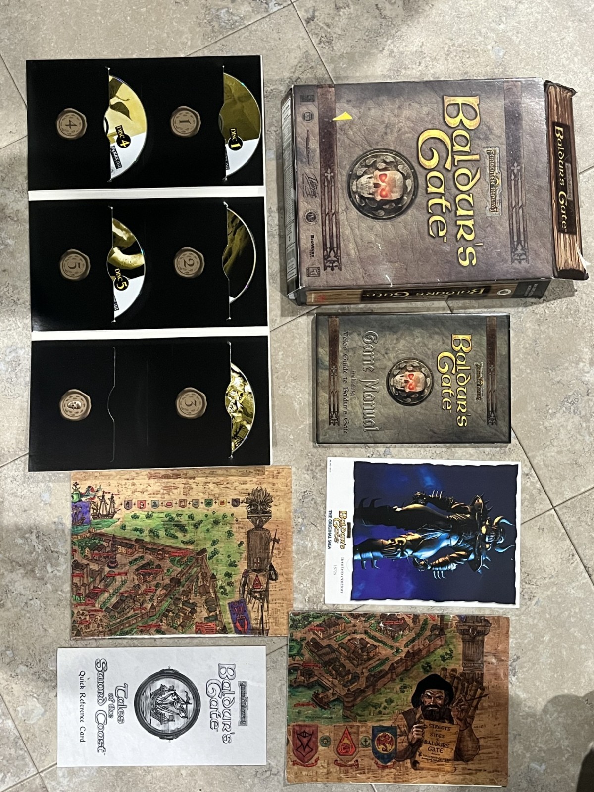 Baldur’s Gate PC Big Box 1998 Complete CIB w/ Map & Manual Authentic Original