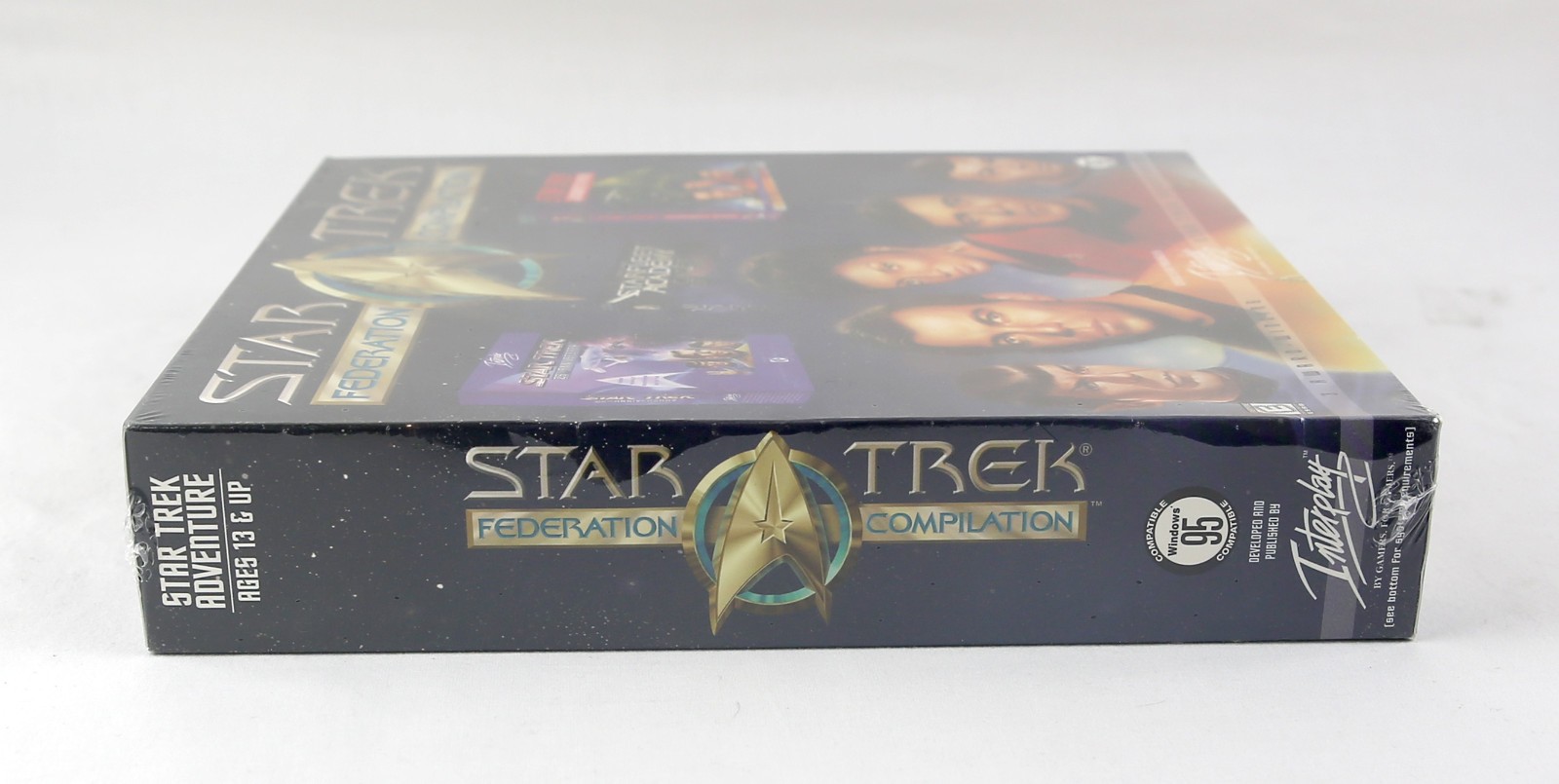 SEALED LOT Star Trek Game Lot with Interplay Production Hat RARE Big Box PC