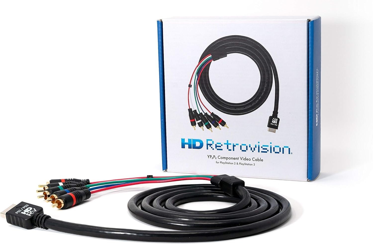 hd retrovision playstation 2/3 (ps2/ps3) premium ypbpr component video cable