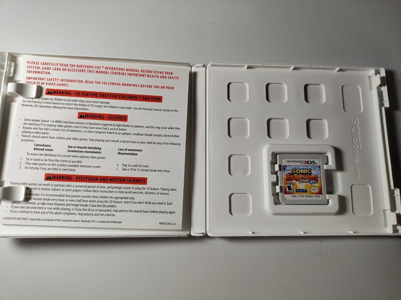 Sonic Boom: Fire & Ice – Nintendo 3DS — TESTED