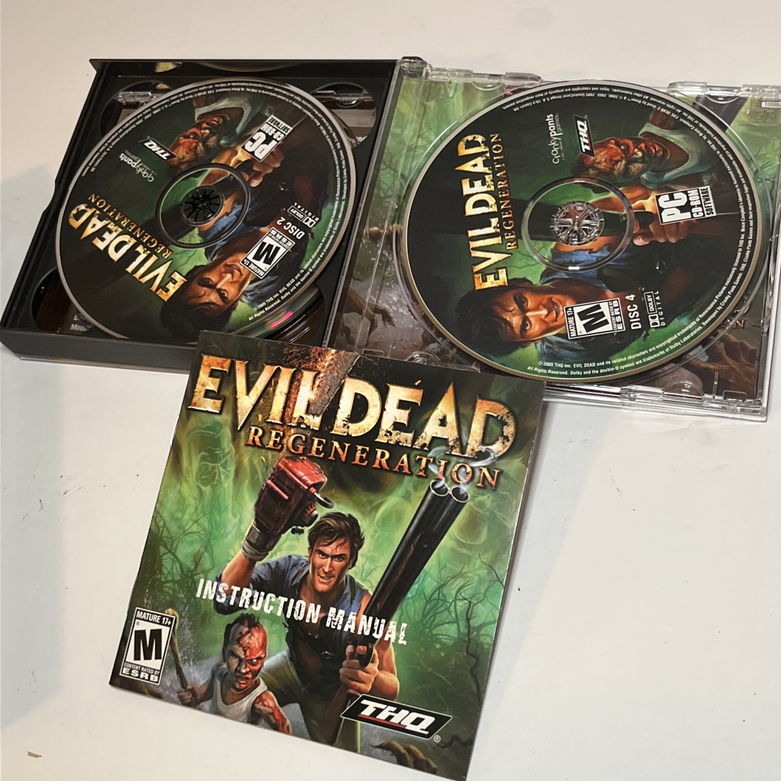 Evil Dead Regeneration Complete w Manual 4 Discs Complete PC Small Box 2005