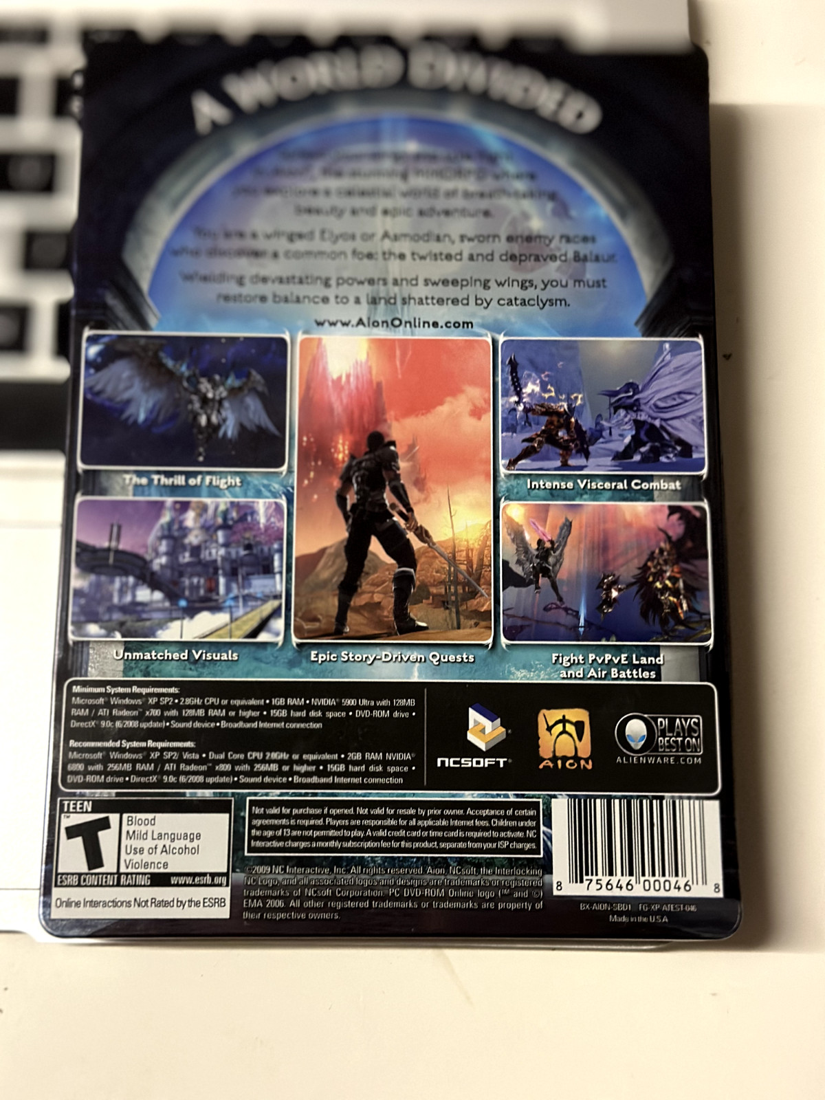 AION A WORLD DIVIDED – PC Video Game – STEELBOOK Edition
