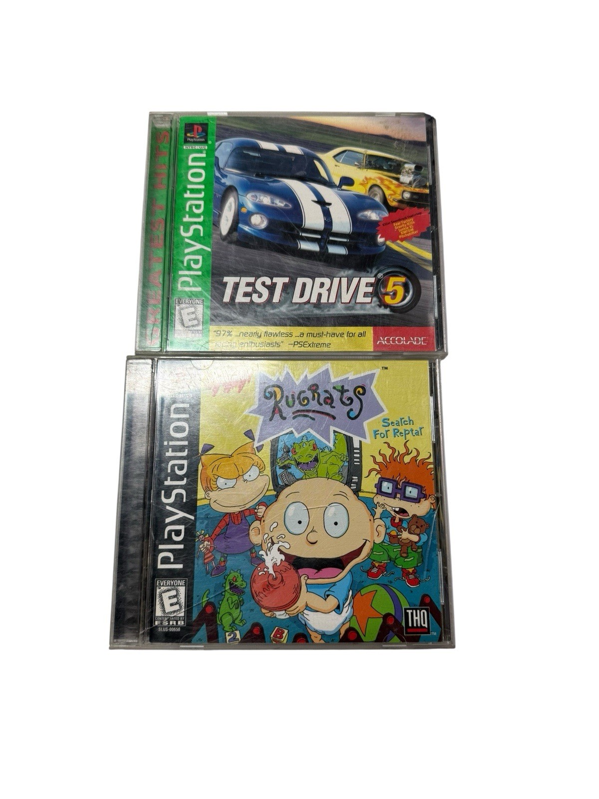 Sony PlayStation 1 PS1 Console Bundle 4 Controllers Crash Bash Rugrats