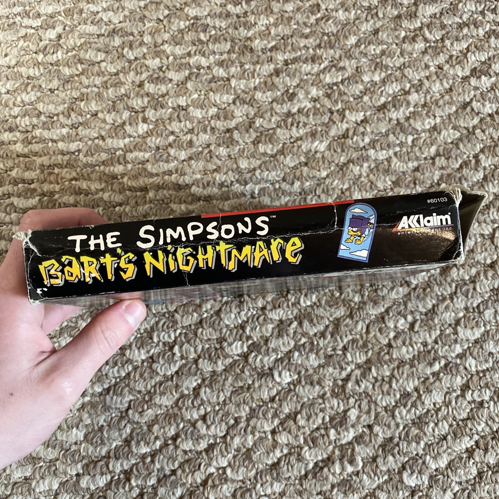 The Simpson’s Bart’s Nightmare Complete In Box CIB Super Nintendo SNES